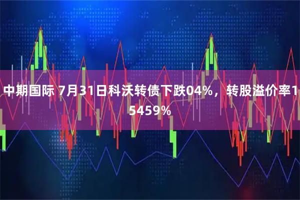 中期国际 7月31日科沃转债下跌04%，转股溢价率15459%