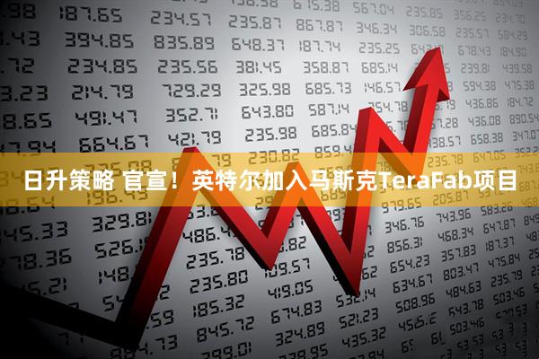 日升策略 官宣！英特尔加入马斯克TeraFab项目